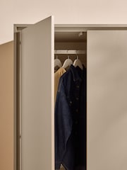 MADE.COM Natural Greige Wood Effect Kaci Double Wardrobe - Image 2 of 5