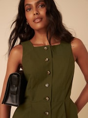Nobodys Child Green Peri Linen Blend Tailored Playsuit - Image 5 of 5