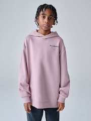 smALLSAINTS Purple Oversized Underground Pullover Hoodie - Image 1 of 10