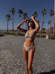 Never Fully Dressed Leopard Tie Side Bikini Bottom - Image 2 of 3