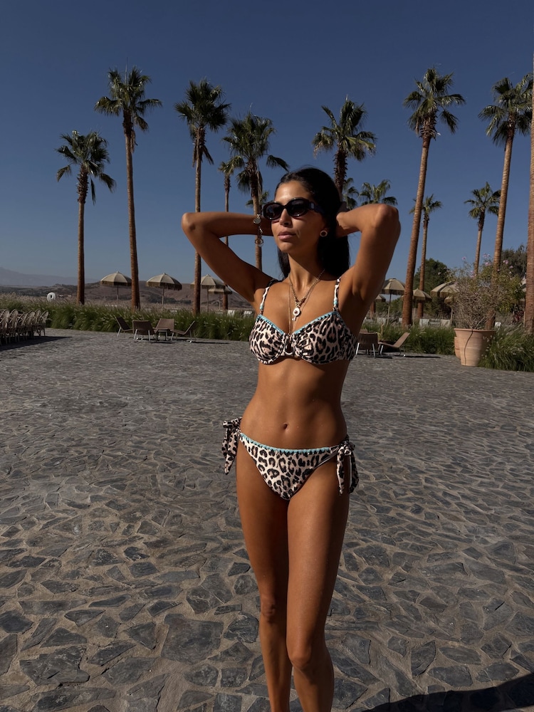 Never Fully Dressed Leopard Non Padded Underwired Bikini Top - Image 2 of 8