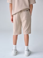 smALLSAINTS Neutral/Waffle Underground T-Shirt and Sweat Shorts Set - Image 5 of 14