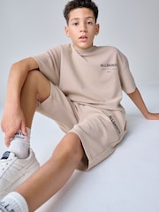 smALLSAINTS Neutral/Waffle Underground T-Shirt and Sweat Shorts Set - Image 6 of 14