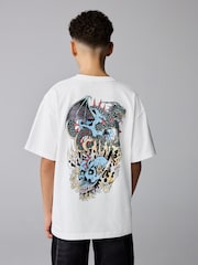 smALLSAINTS White/Writher Oversized Graphic Crew Neck T-Shirt - Image 2 of 8