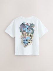 smALLSAINTS White/Writher Oversized Graphic Crew Neck T-Shirt - Image 6 of 8