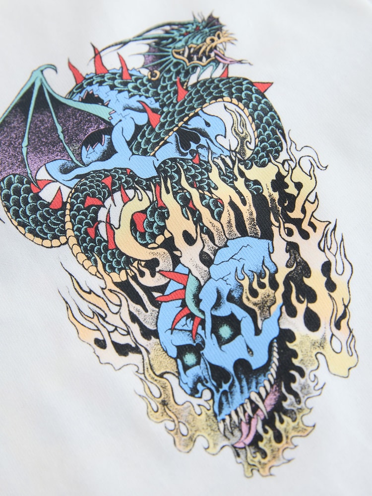 smALLSAINTS White/Writher Oversized Graphic Crew Neck T-Shirt - Image 8 of 8 smALLSAINTS White/Writher Oversized Graphic Crew Neck T-Shirt - Image 8 of 8