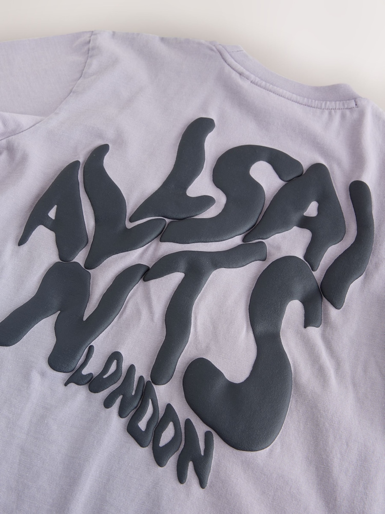 smALLSAINTS Washed Purple/Waffle Orlando T-Shirt and Sweat Shorts Set - Image 11 of 11