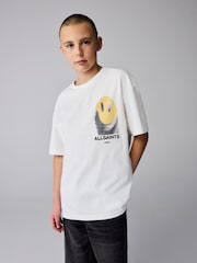 smALLSAINTS White/Party Wave Oversized Graphic Crew Neck T-Shirt - Image 1 of 8
