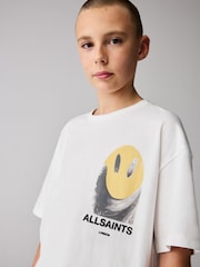 smALLSAINTS White/Party Wave Oversized Graphic Crew Neck T-Shirt - Image 4 of 8