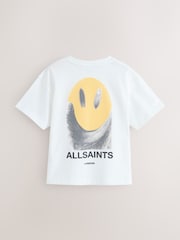 smALLSAINTS White/Party Wave Oversized Graphic Crew Neck T-Shirt - Image 6 of 8