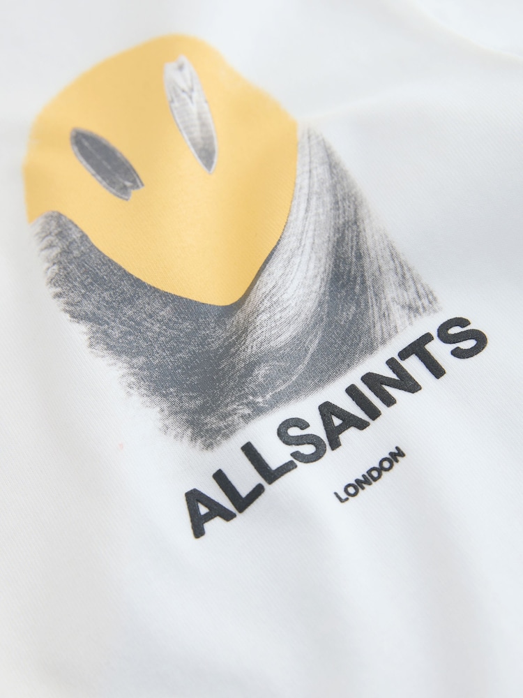 smALLSAINTS White/Party Wave Oversized Graphic Crew Neck T-Shirt - Image 8 of 8 smALLSAINTS White/Party Wave Oversized Graphic Crew Neck T-Shirt - Image 8 of 8
