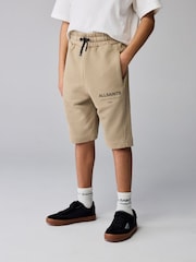 smALLSAINTS Neutral Underground Oversized Short Sleeve Hoodie and Shorts Set - Image 2 of 12