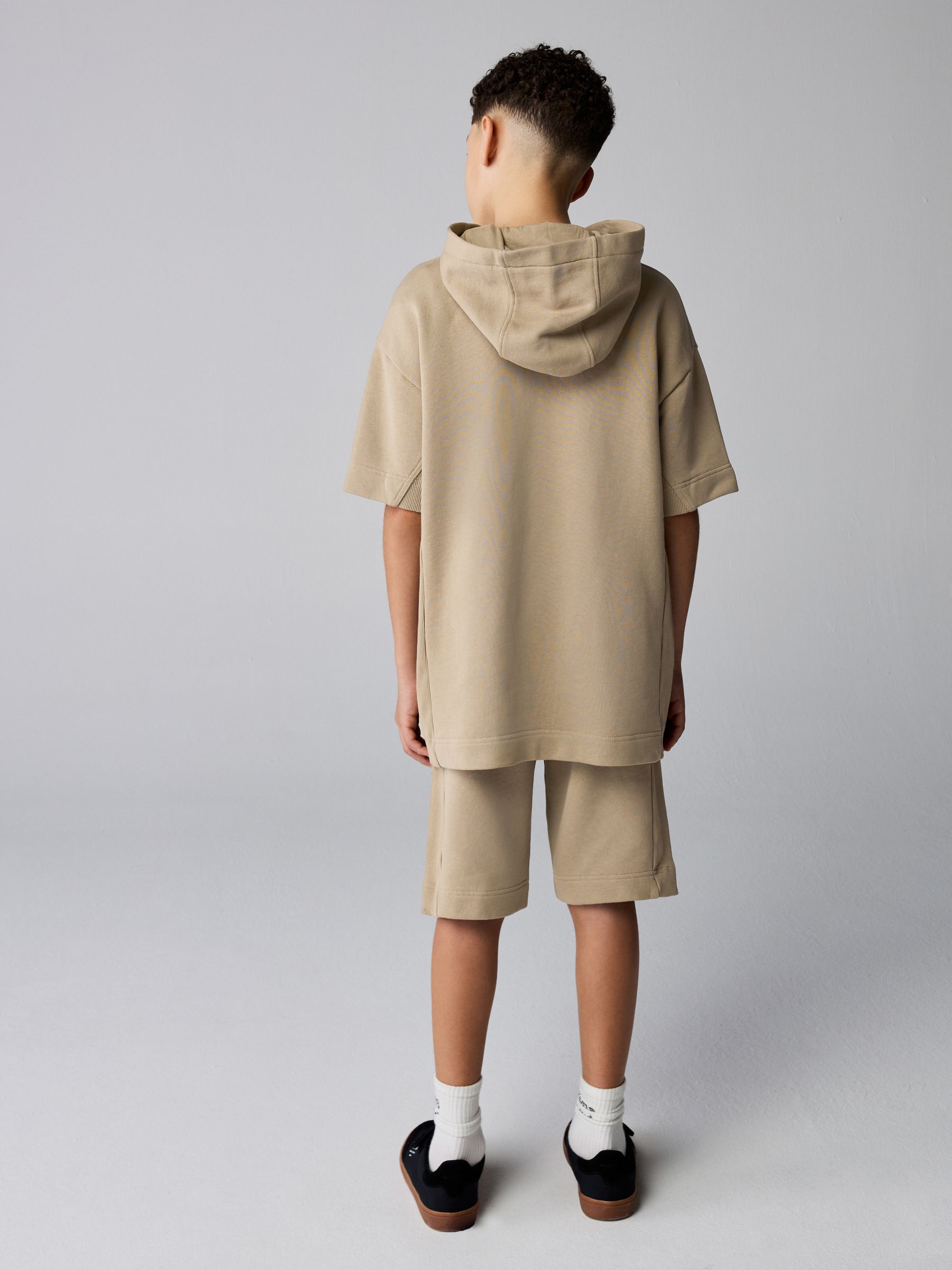 Buy smALLSAINTS Neutral Underground Oversized Short Sleeve Hoodie