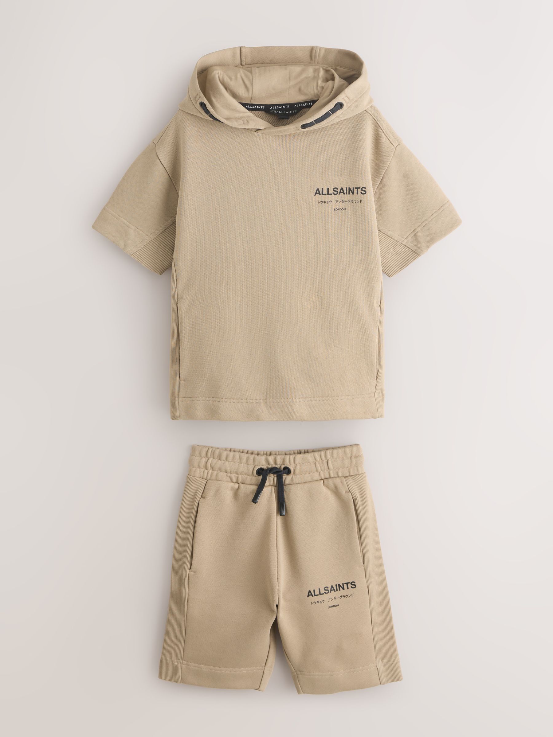 Buy smALLSAINTS Neutral Underground Oversized Short Sleeve Hoodie