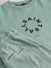 أخضر - طقم من شورت رياضي وتيشِرت Tierra من smALLSAINTS - صورة 11 من 15