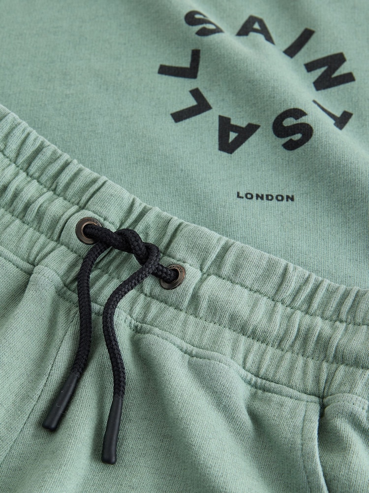 أخضر - طقم من شورت رياضي وتيشِرت Tierra من smALLSAINTS - صورة 15 من 15