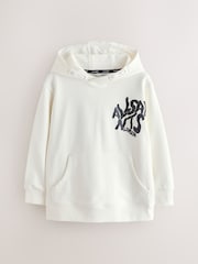 smALLSAINTS White Oversized Orlando Pullover Hoodie - Image 6 of 11