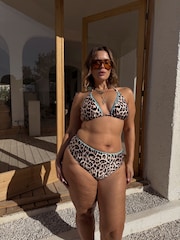 Never Fully Dressed Leopard High Waist Bikini Bottom - Image 2 of 6