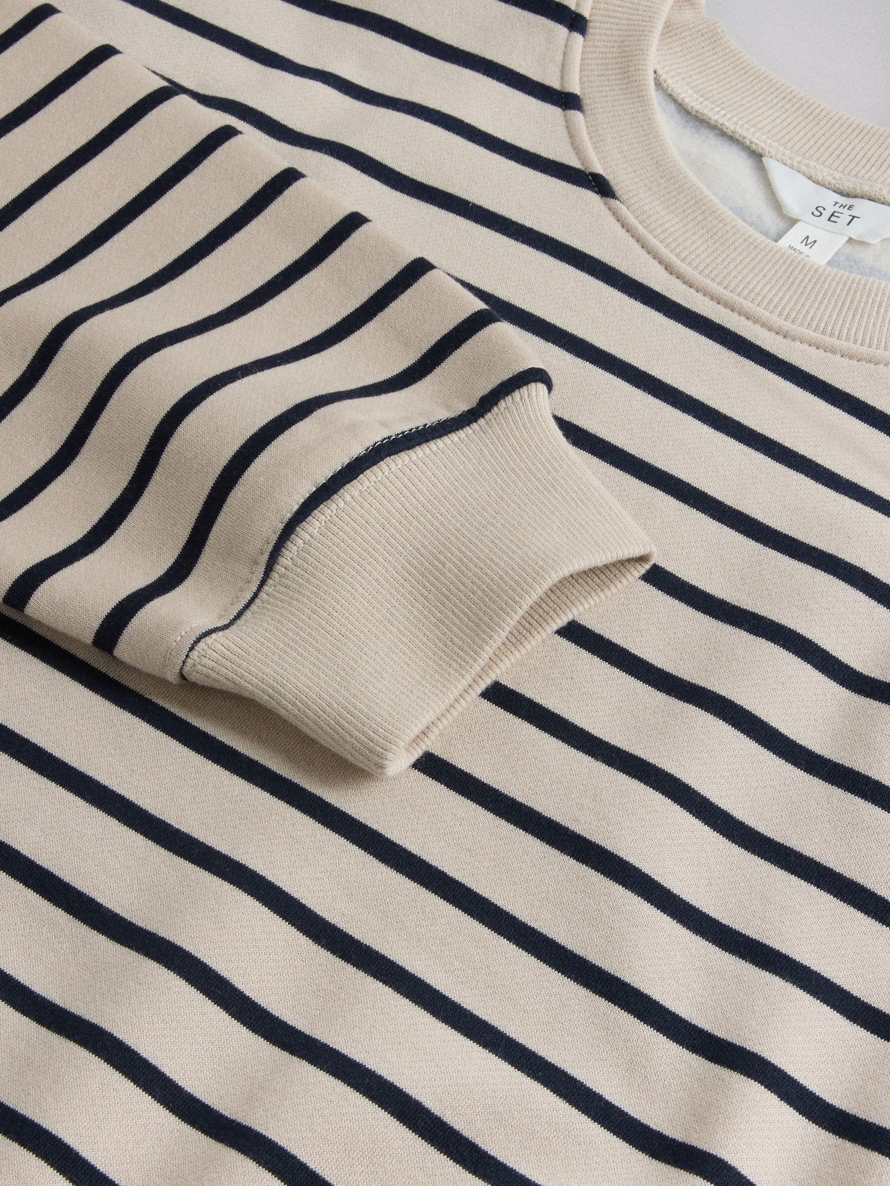 Buy The Set 3 Pack Drop Arm Crew Neck Sweat Tops Red/Blue/Stripe