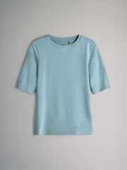 The Set 4 Pack Crew Neck Half Sleeve T-Shirts Blue/Light Blue/Cream/White - Image 5 of 6