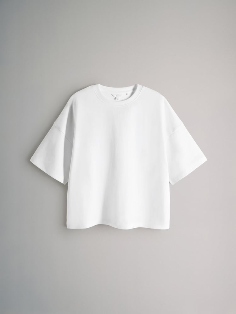 The Set 3 Pack Heavyweight Premium Boxy T-Shirts Chocolate Brown/Taupe Brown/White - Image 2 of 6 The Set 3 Pack Heavyweight Premium Boxy T-Shirts Chocolate Brown/Taupe Brown/White - Image 2 of 6