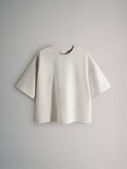 The Set 3 Pack Heavyweight Premium Boxy T-Shirts Chocolate Brown/Taupe Brown/White - Image 3 of 6