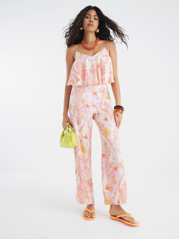River Island Pink Printed Jumpsuit - Image 1 of 4