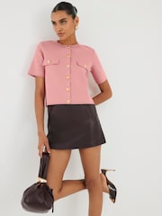 River Island Pink Military T-Shirt - Image 1 of 4