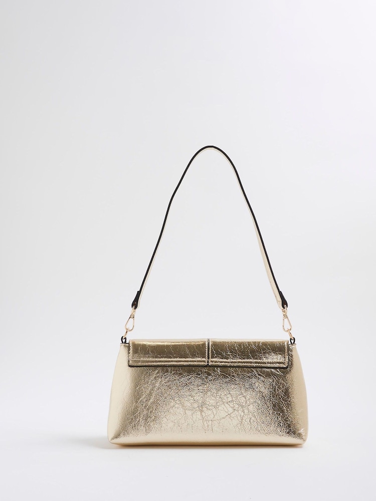 River Island Gold Bar Front Clutch Bag - Image 2 of 6