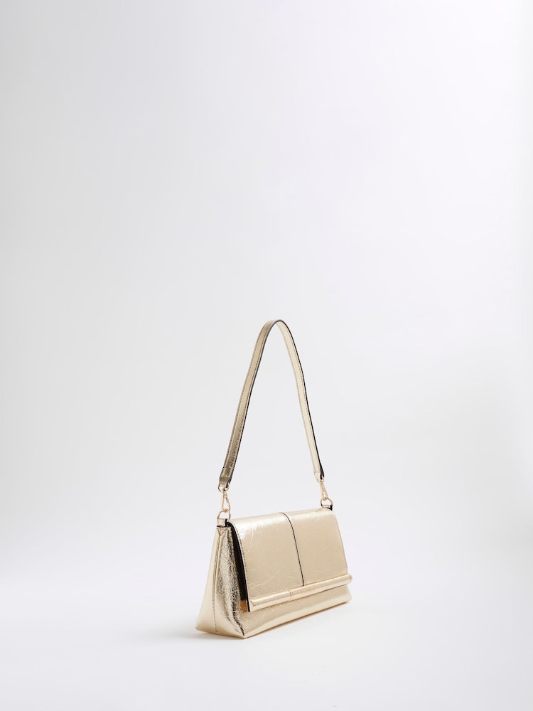 Pochette Clutch En Cuir River Island D'occasion - Style Minimaliste, Cuir Souple