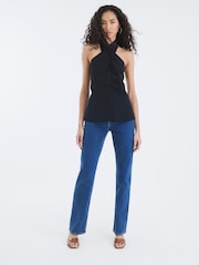 River Island Black Halterneck Waistcoat - Image 1 of 4