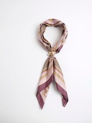 River Island Pink Large Satin Scarf With Ring - Image 1 of 2