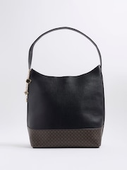 River Island Black Curve Top Charm Slouch Bag - Image 3 of 5