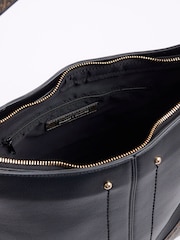 River Island Black Curve Top Charm Slouch Bag - Image 5 of 5