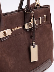 River Island Brown Soft Lock Front Tote Bag - Image 4 of 6