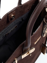River Island Brown Soft Lock Front Tote Bag - Image 5 of 6