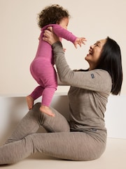 Polarn O. Pyret Pink Merino Wool Long Johns Thermal - Image 1 of 4