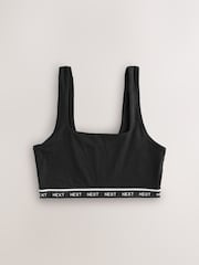 Black/Black/Cream/Praline Nude Ultimate Comfort Cotton Logo Crop Bras 4 Pack - Image 8 of 10