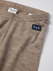 Polarn O. Pyret Brown Merino Wool Long Johns Thermal - Image 2 of 3