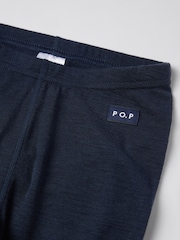 Polarn O. Pyret Blue Merino Wool Long Johns Thermal - Image 2 of 3