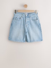 浅蓝色 - Bermuda Denim Shorts - 13的图像11｝
