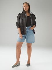 浅蓝色 - Bermuda Denim Shorts - 13的图像2｝
