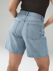 浅蓝色 - Bermuda Denim Shorts - 13的图像6｝