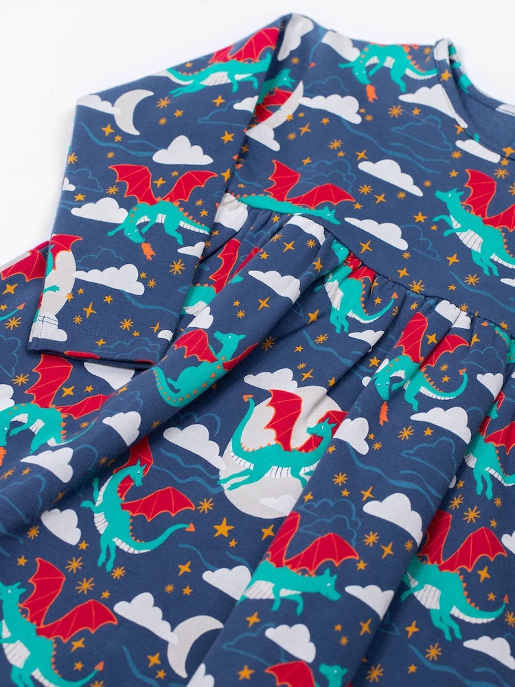 Frugi Blue Cosy Amelia Dress - Image 2 of 3