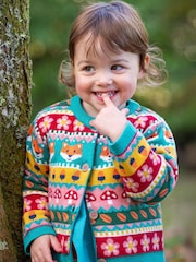 Frugi Blue Robyn Fairisle Cardigan - Image 1 of 5