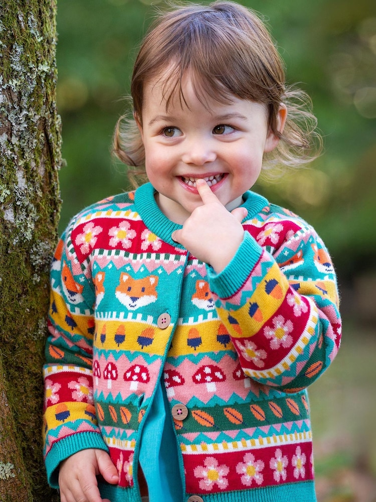 Frugi Blue Robyn Fairisle Cardigan - Image 1 of 5