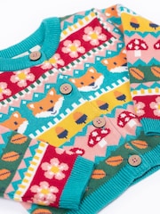 Frugi Blue Robyn Fairisle Cardigan - Image 4 of 5