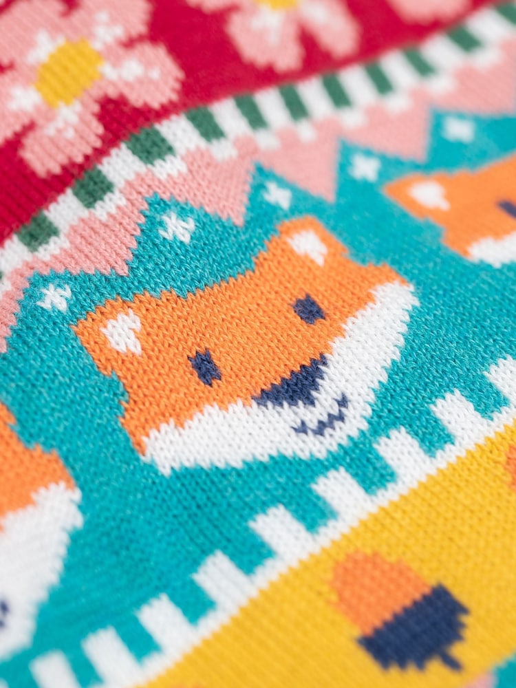 Frugi Blue Robyn Fairisle Cardigan - Image 5 of 5