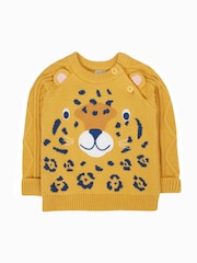 Frugi Yellow Caleb Character Knit Jumper - Image 2 of 4