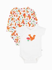 Frugi Shay 2 Pack White Bodysuits - Image 1 of 3